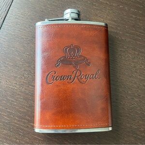 Crown Royal Brown Leather Flask